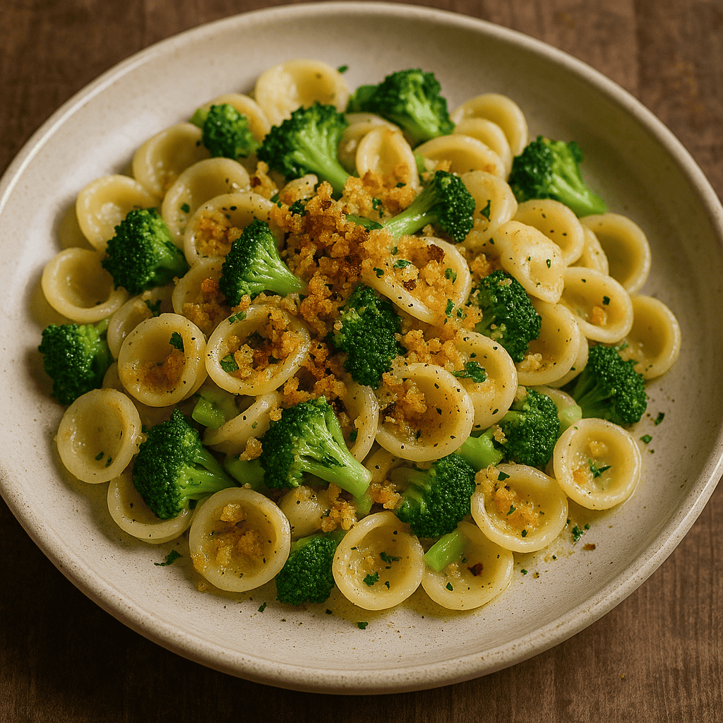 Orecchiette mit Brokkoli, Knoblauch & Zitronenbrösel        
            
                                    ★
                                    ★
                                    ★
                                    ★
                                    ★
                            
            
                                    Noch keine Bewertungen