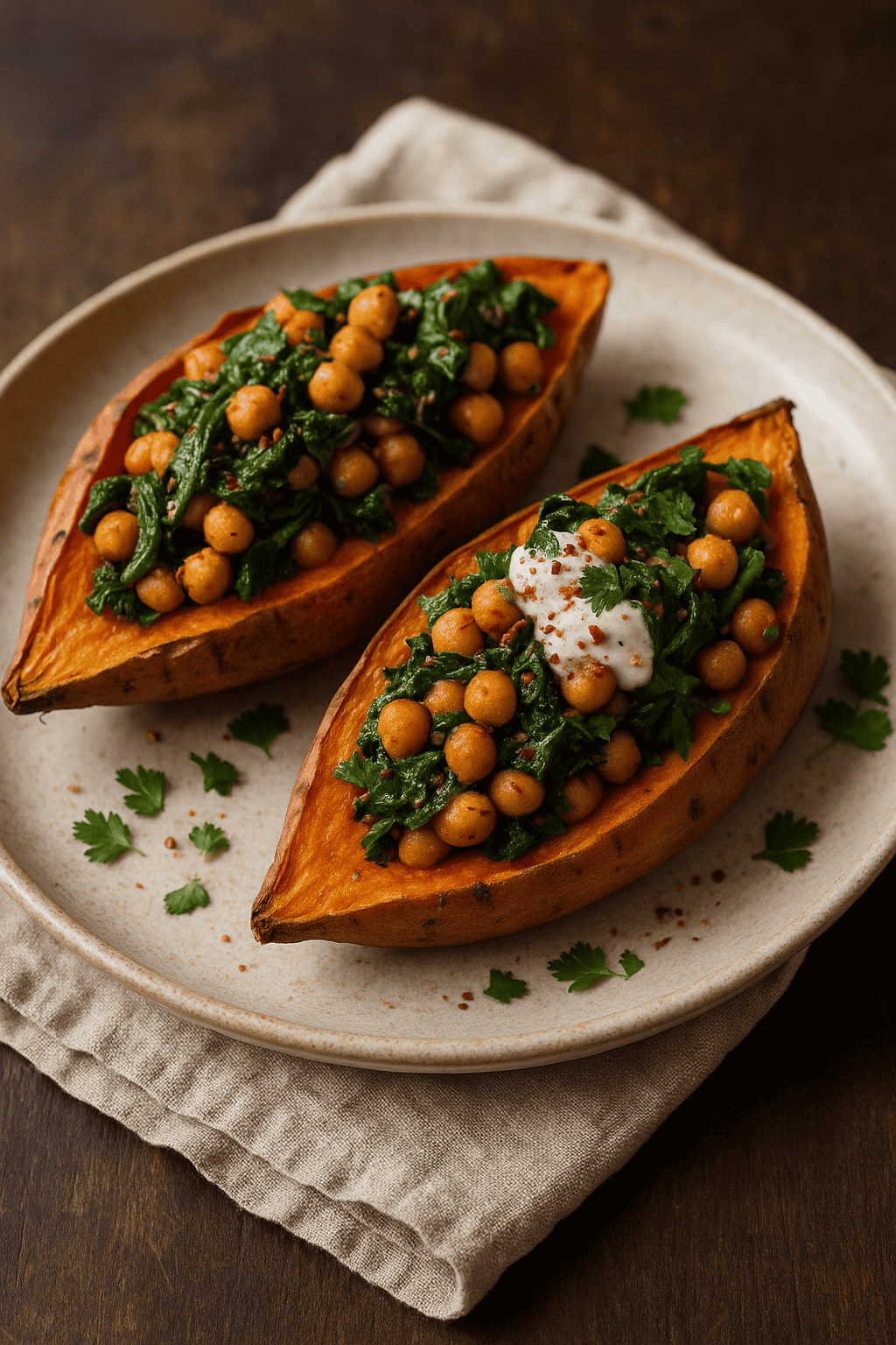 Gebackene Süßkartoffel mit Kichererbsen-Spinat-Füllung        
            
                                    ★
                                    ★
                                    ★
                                    ★
                                    ★
                            
            
                                    Noch keine Bewertungen