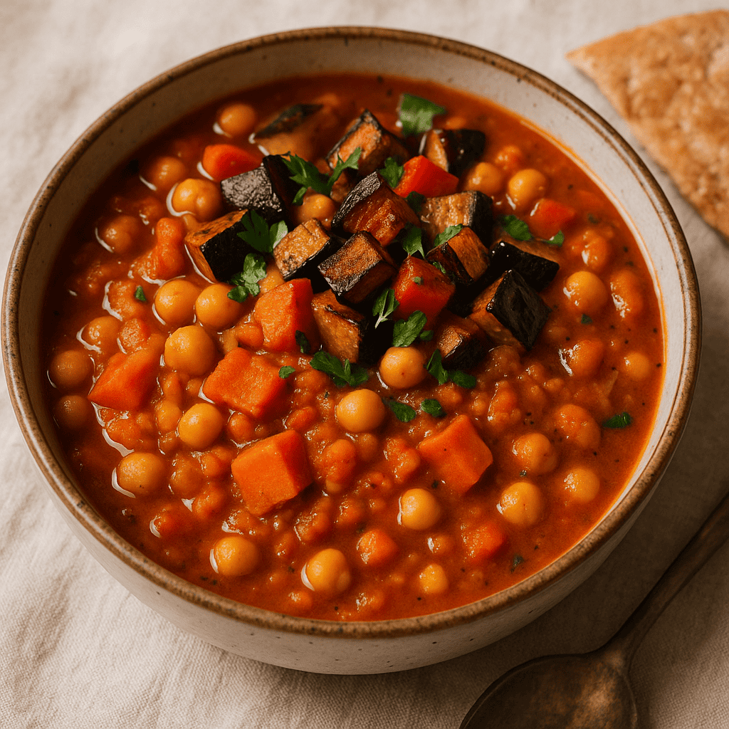 Orientalischer Linsen-Kichererbsen-Eintopf mit geröstetem Gemüse        
            
                                    ★
                                    ★
                                    ★
                                    ★
                                    ★
                            
            
                                    Noch keine Bewertungen