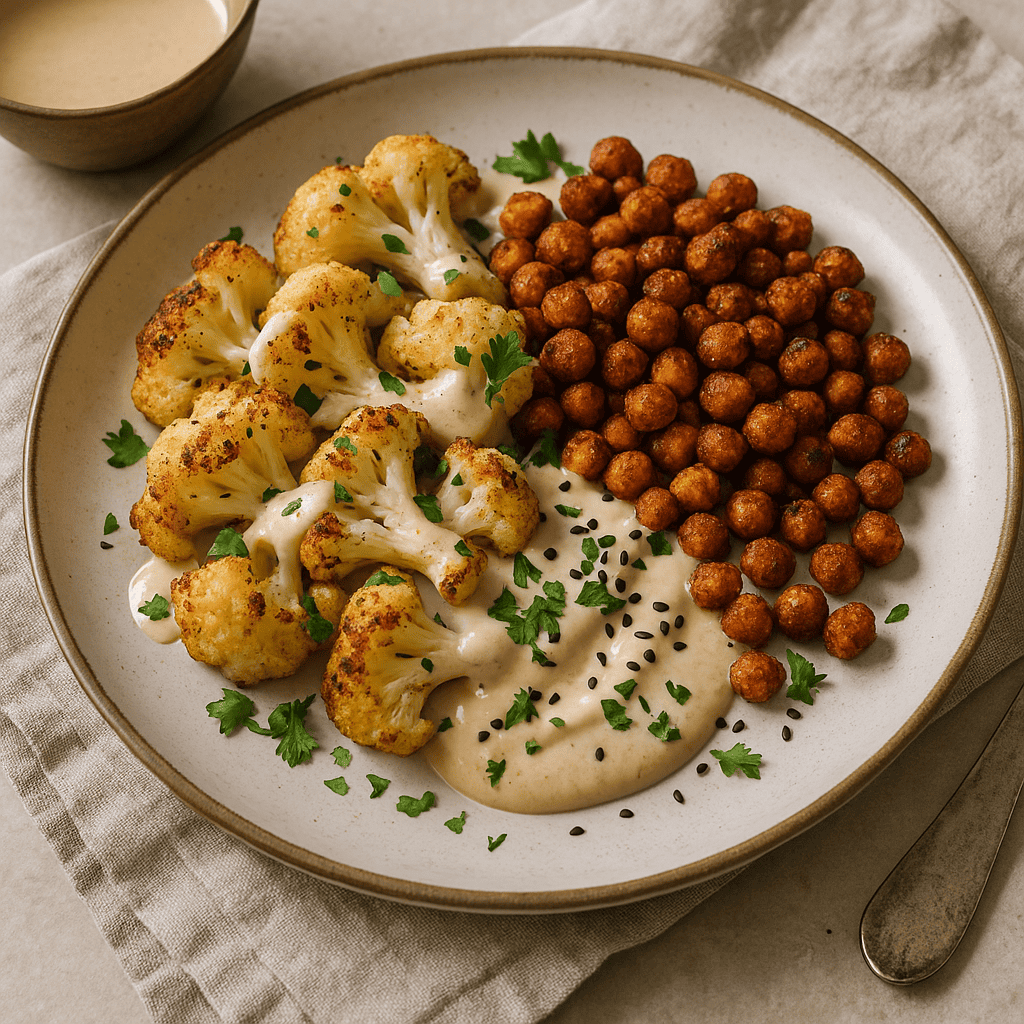 Gerösteter Karfiol mit Tahini-Zitronen-Sauce        
            
                                    ★
                                    ★
                                    ★
                                    ★
                                    ★
                            
            
                                    Noch keine Bewertungen