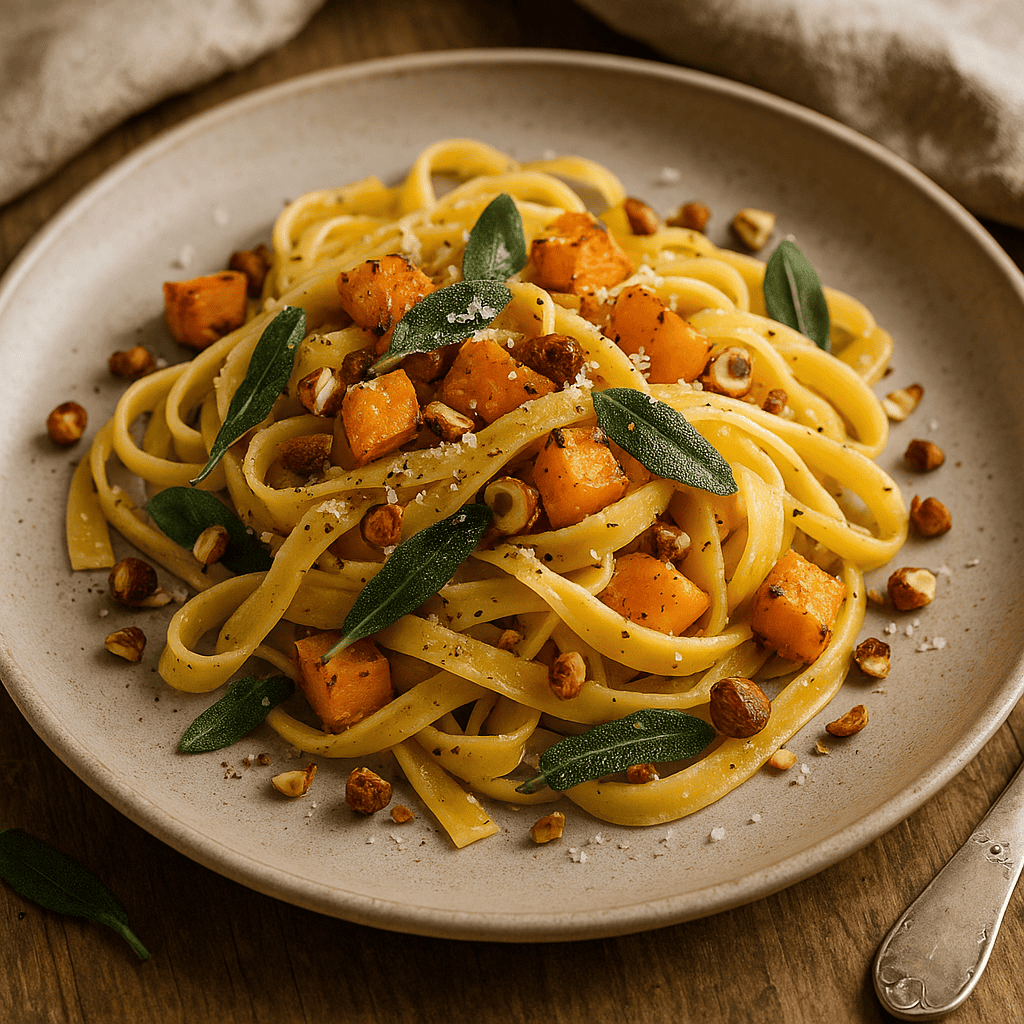 Pasta mit geröstetem Kürbis        
            
                                    ★
                                    ★
                                    ★
                                    ★
                                    ★
                            
            
                                    Noch keine Bewertungen