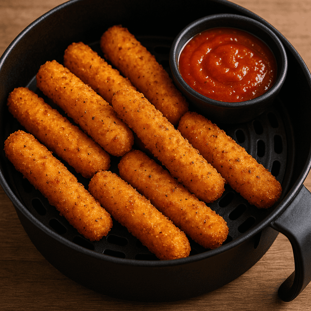 Mozzarella-Sticks aus der Heißluftfritteuse
★
★
★
★
★
Noch keine Bewertungen