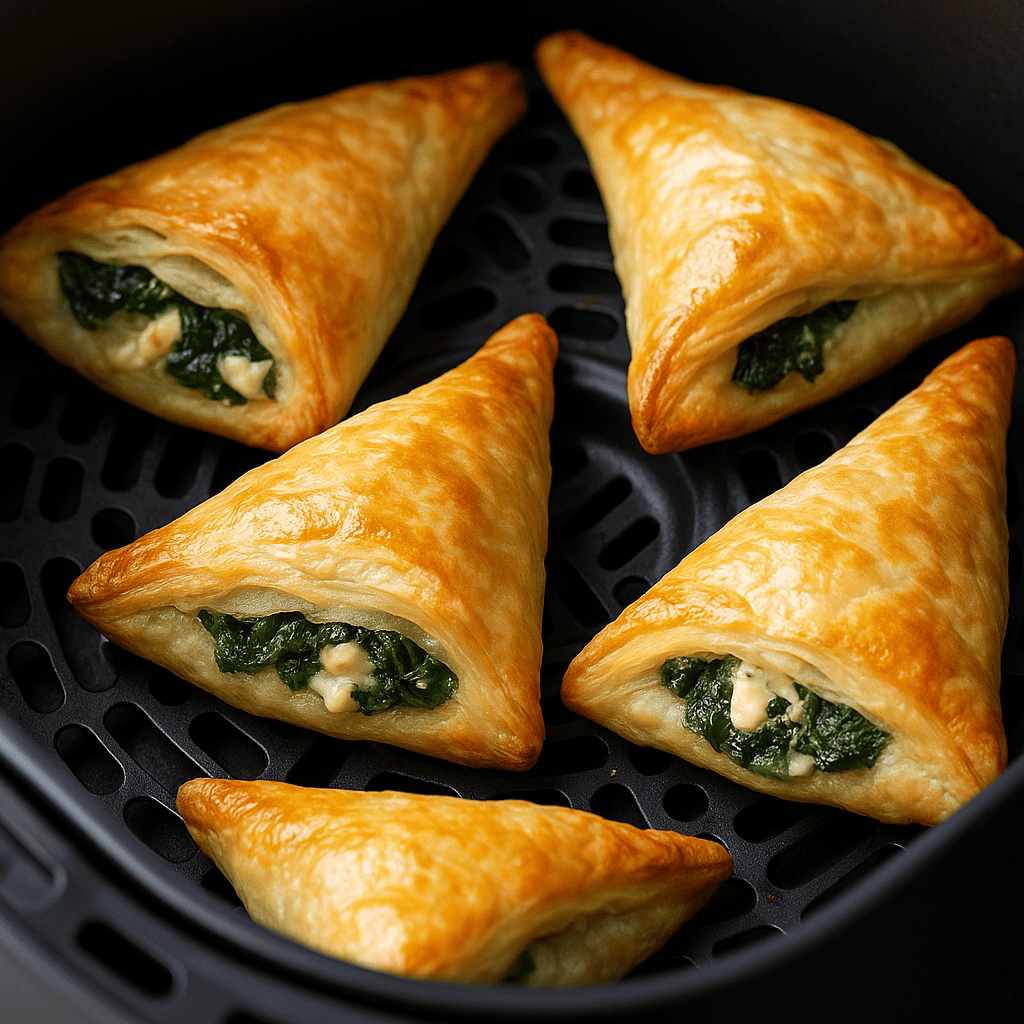 Gefüllte Blätterteigtaschen mit Spinat & Feta