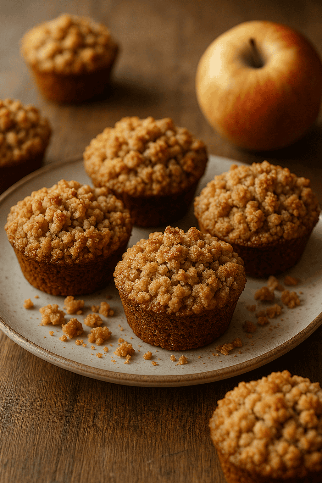Apfel-Holunder-Küchlein mit Zimtstreuseln