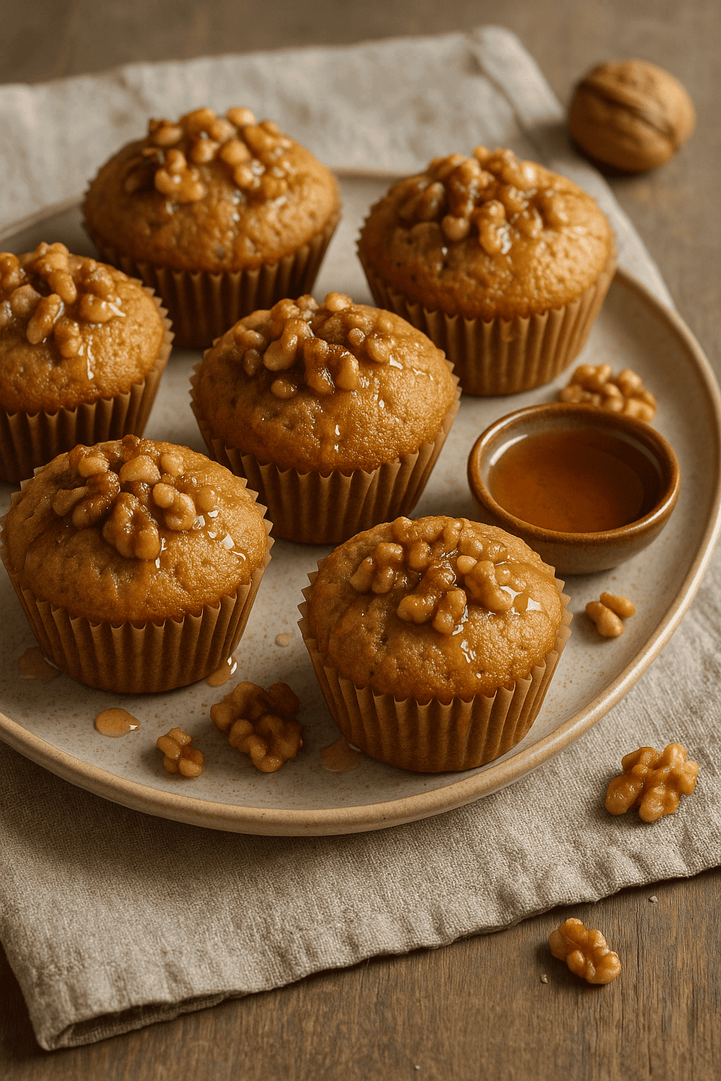 Honig-Walnuss-Muffins aus der Heißluftfritteuse