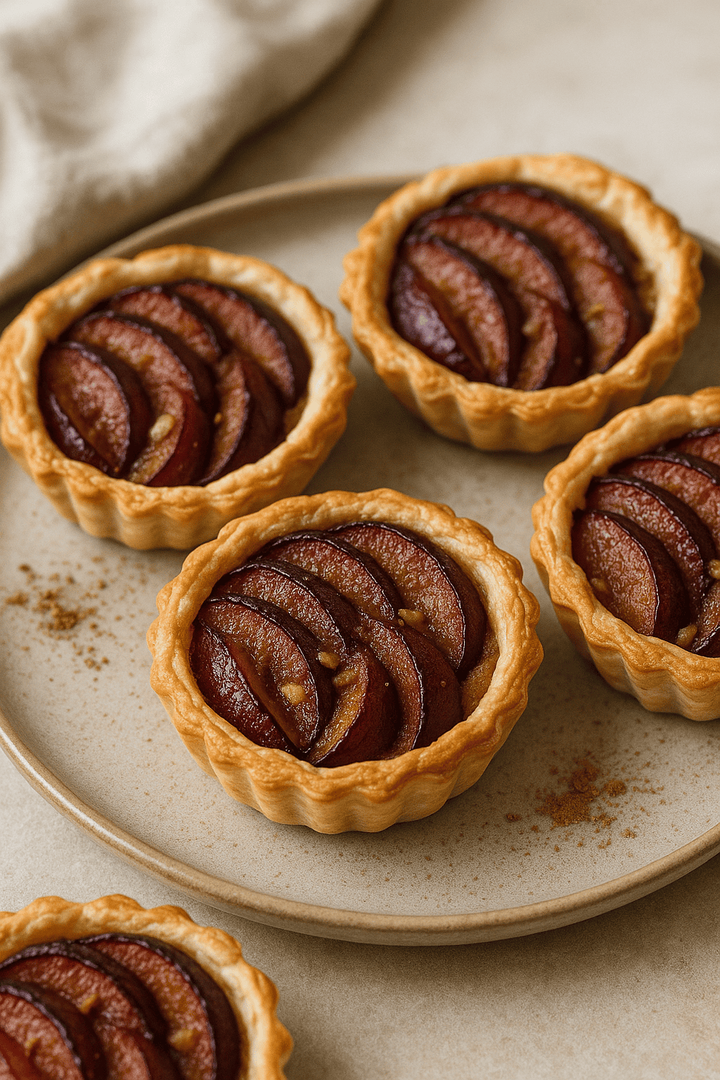 Zimt-Pflaumen-Tartelettes aus der Heißluftfritteuse