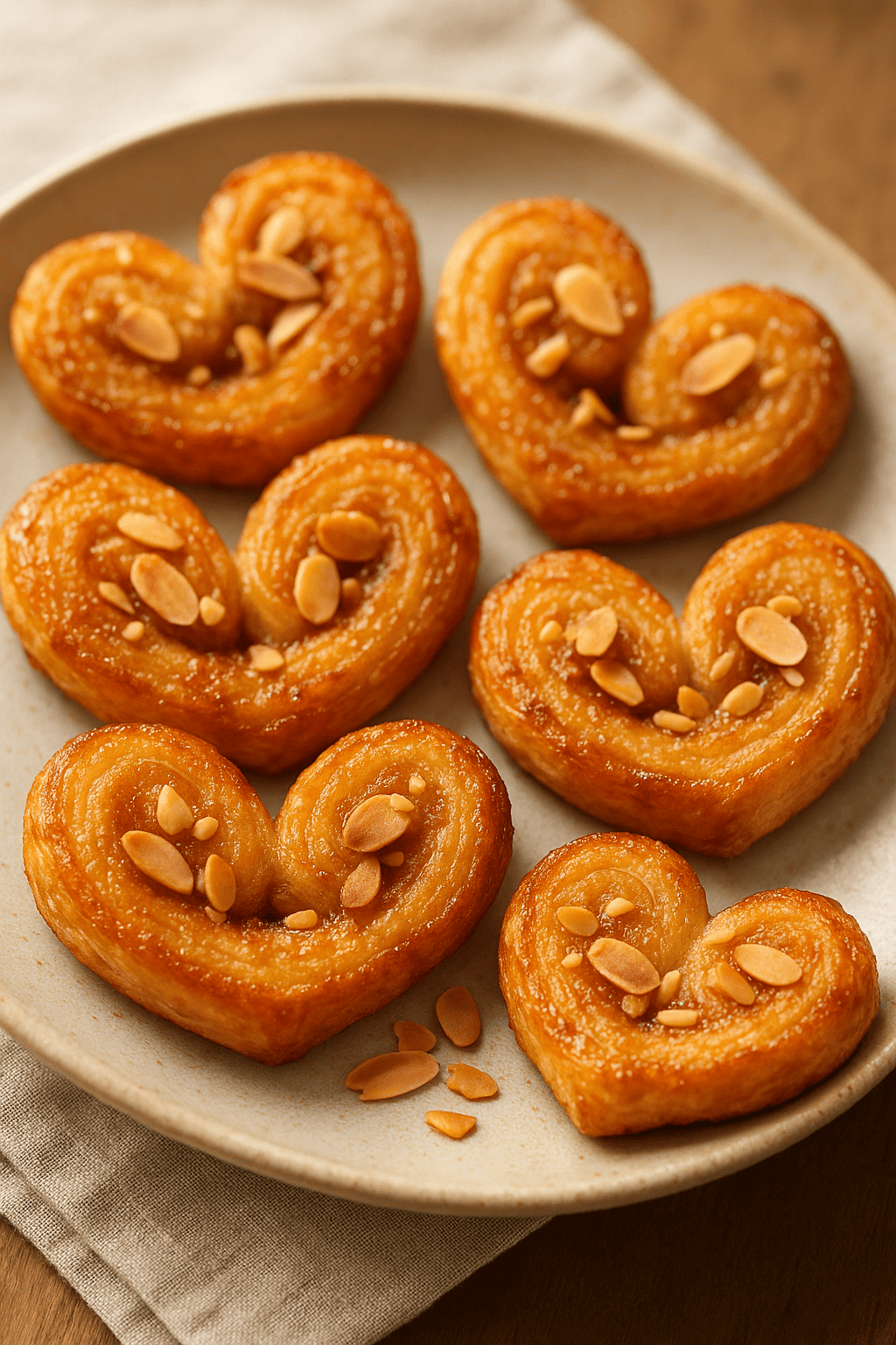 Honig-Mandel-Herzen aus der Heißluftfritteuse