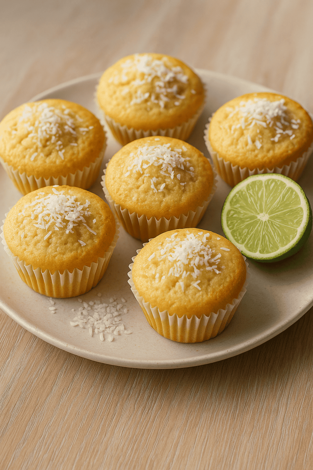 Kokos-Limetten-Muffins aus der Heißluftfritteuse